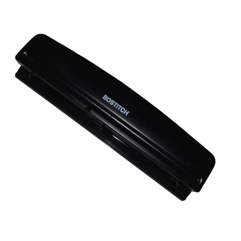 Bostitch 3 Hole Punch Black Metal Office Supplies Desktop‎ Stapler Puncher